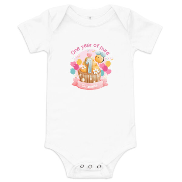 First birthday baby short sleeve one piece