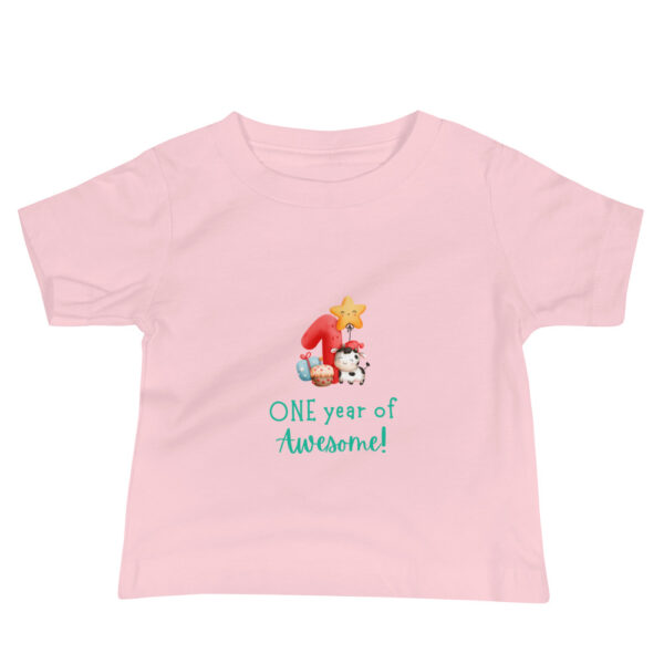 Custom First Birthday Baby Jersey Short Sleeve Tee - Image 3