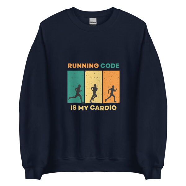 Custom Tech Unisex Sweatshirt - Running code is my cardio