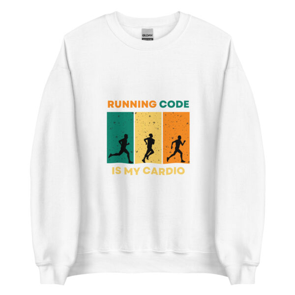 Custom Tech Unisex Sweatshirt - Running code is my cardio - Image 5