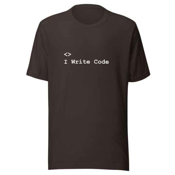 Custom Tech Unisex t-shirt - I write code - Image 4