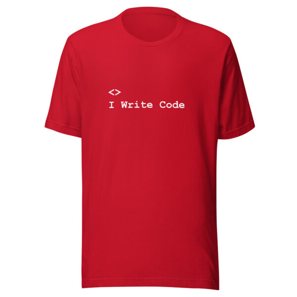 Custom Tech Unisex t-shirt - I write code