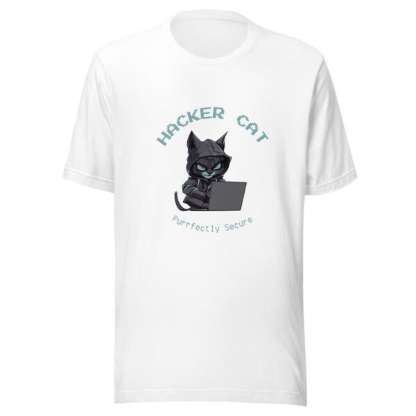 Custom Tech Unisex t-shirt - Hacker cat - Image 2