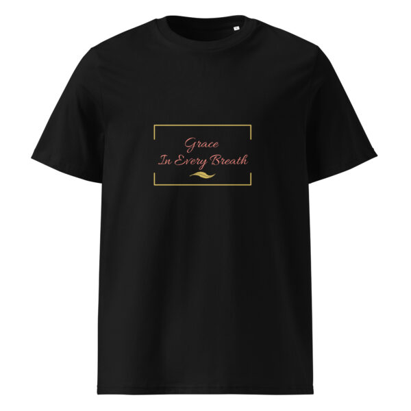 Custom Inspirational Unisex organic cotton t-shirt - Grace In Every Breath - Image 3