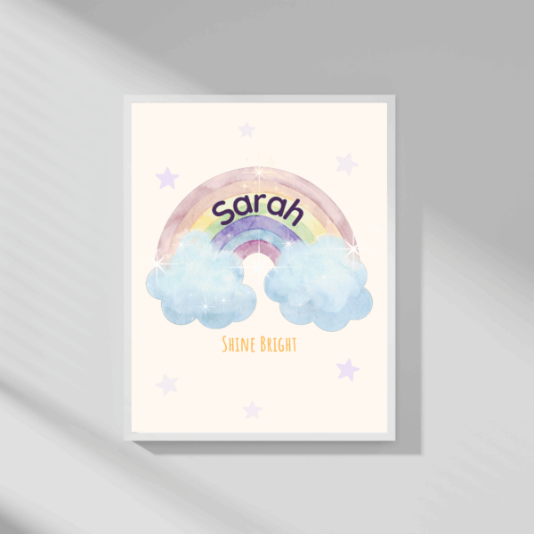 Personalised Rainbow Wall Art for Kids - Image 4