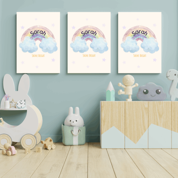 Personalised Rainbow Wall Art for Kids - Image 3