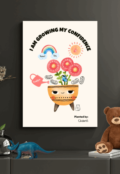 Personalised confidence flower art