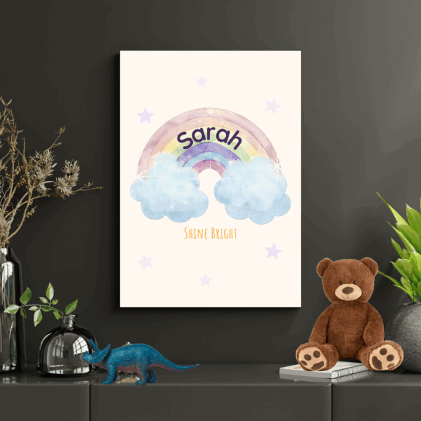 Personalised rainbow wall art