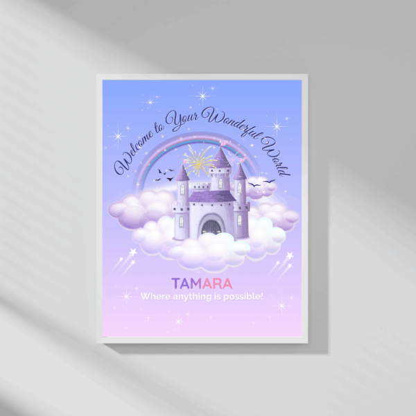 Personalised Disney Wall Art – Enchanting Castle Design - Image 4