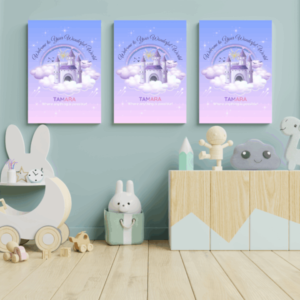 Personalised Disney Wall Art – Enchanting Castle Design - Image 3